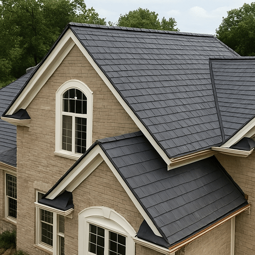 Synthetic Slate Roof Installation